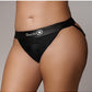Shots Toys | OUCH! Vibrating Strap-on Panty Harness with Open Back - Black - Size XL/XXL