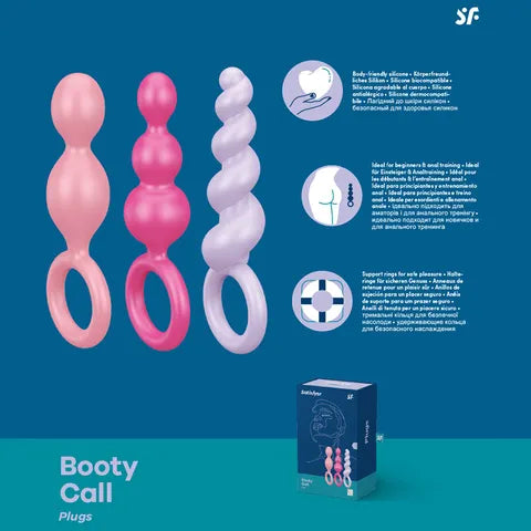 Satisfyer Booty Call Diverse - Coloured Butt Plugs - Set of 3