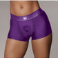 Shots Toys | OUCH! Vibrating Strap-on Boxer - Purple - Size M/L