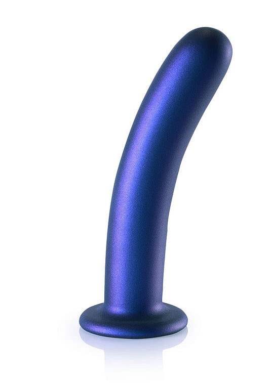 Shots Toys | OUCH! Smooth G-Spot Dildo - 7" / 17 cm - Metallic Blue