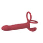 Excellent Power | Fun Rider Dual Ornament Vibrating Butt Plug with Scrotum Stimulator Red