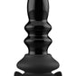 Shots Toys | Ribbly - Glass Vibrator With Suction Cup and Remote - Black