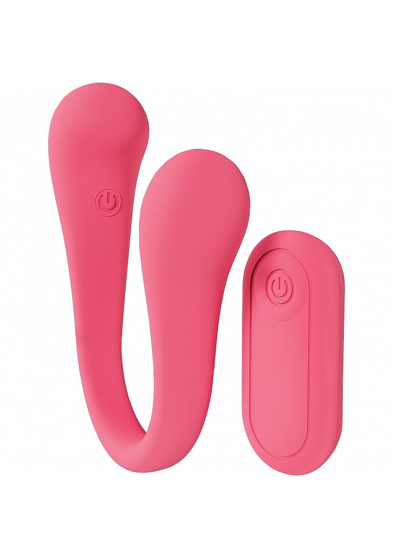 Shots Toys | LOVELINE FlexEase - Remote Controlled Flexible Dual Ended Vibrator - Pink