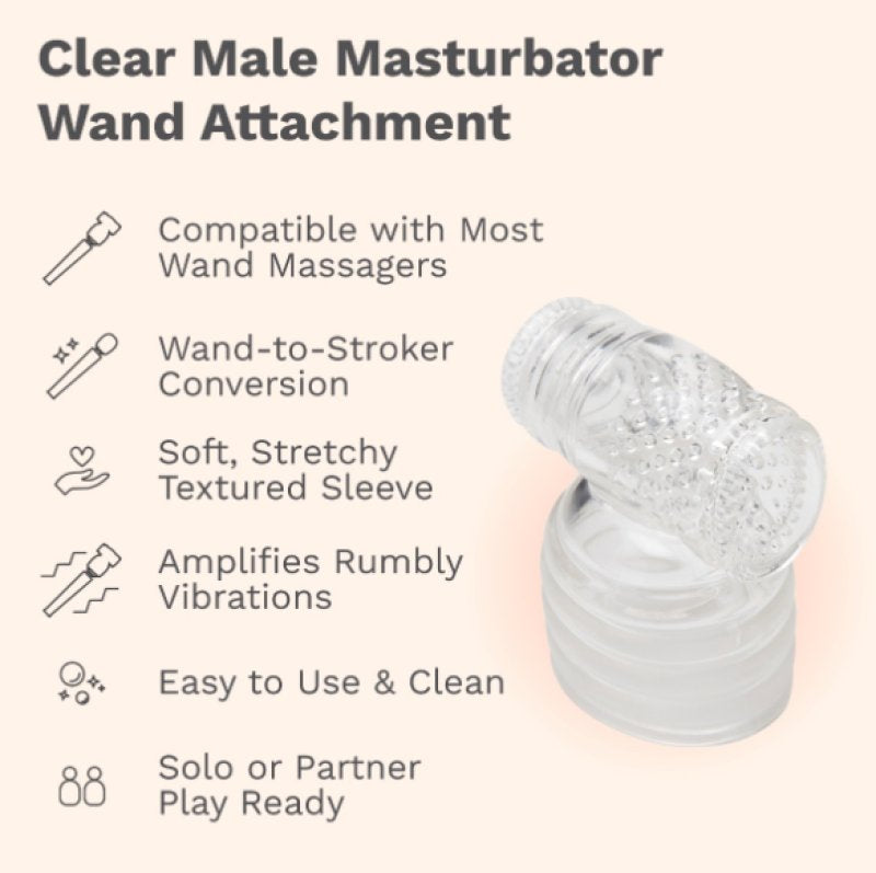 Le Wand Clear Male Masturbator Wand Attachment