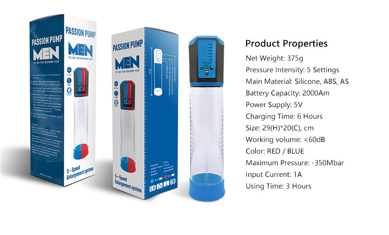 Canwin MEN Passion Intelligent Automatic Penis Pump Blue