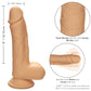 CalExotics Dual Density Silicone Studs Dildo 5”/12.75 cm - Ivory