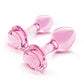 COTR | B-Vibe Pink Roses Training Set - 2 Piece Glass Butt Plug Set