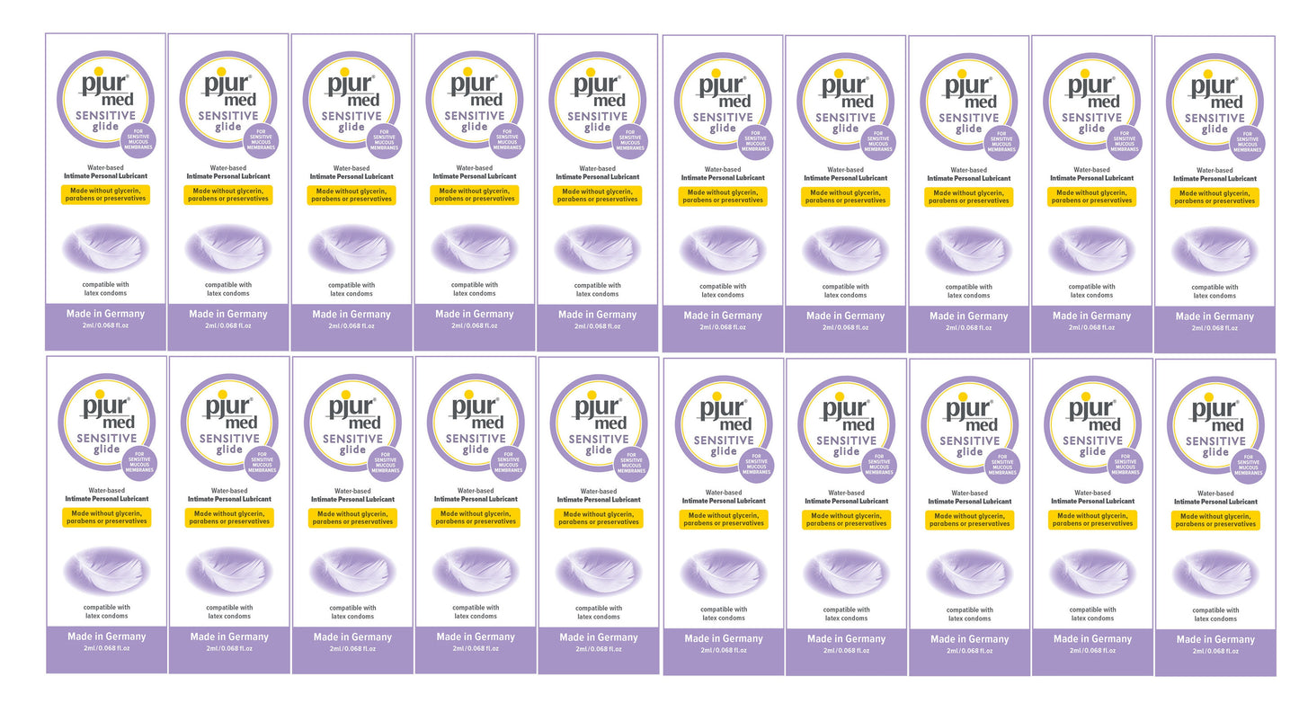 Pjur Med Sensitive Glide Water Based Lubricant Sachets 20 x 2ml - 20 Pack