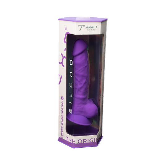 Adrien Lastic Silexd 7" Model 1 Realistic Silicone Dildo - Purple