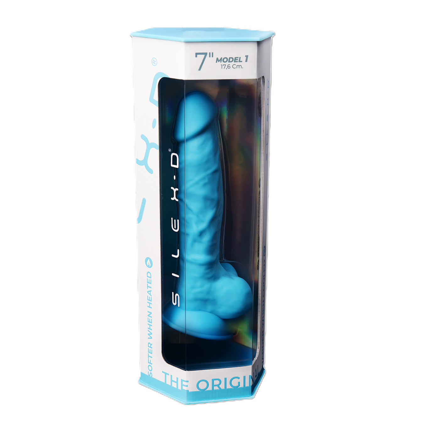 Adrien Lastic Silexd 7" Model 1 Realistic Silicone Dildo - Blue