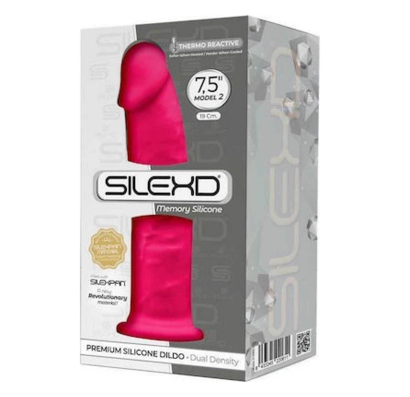 Adrien Lastic Silexd 7.5" Model 2 Realistic Silicone Dildo - Pink