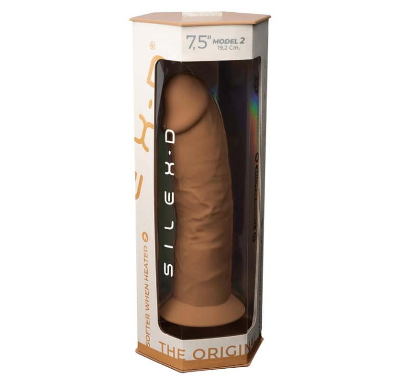 Adrien Lastic Silexd 7.5" Model 2 Realistic Silicone Dildo - Caramel
