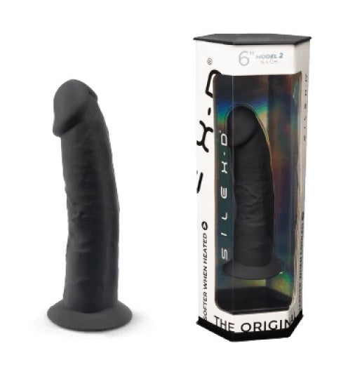 Adrien Lastic Silexd 6" Model 2 Realistic Silicone Dildo - Black