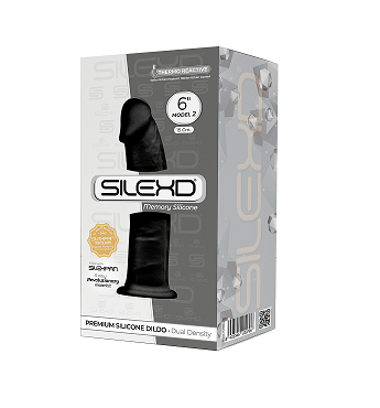 Adrien Lastic Silexd 6" Model 2 Realistic Silicone Dildo - Black