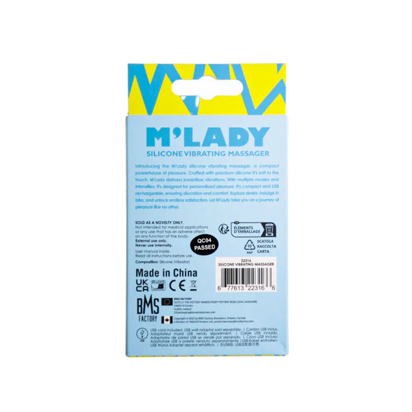 BMS M’Lady Silicone Vibrating Massager Massage Gun