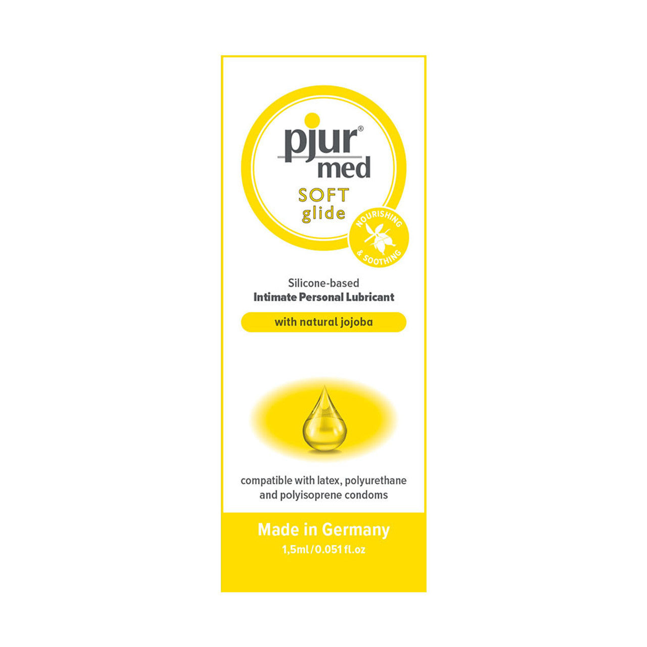 Pjur Med Soft Glide Silicone Based Lubricant Sachets 20 x 1.5ml - 20 Pack