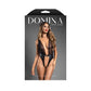 Fantasy Lingerie DOMINA Lock & Key Open Teddy - Black Size S/M or M/L
