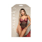 Fantasy Lingerie OPULENCE Floral Pearl Teddy - Red Size S/M or M/L