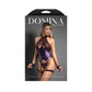 Fantasy Lingerie DOMINA Gartered Bustier, Crotchless Panty & Restraints - Size S/M or M/L