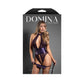 Fantasy Lingerie DOMINA Open Lace Up Teddy & Blindfold - Size S/M or M/L