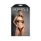 Fantasy Lingerie DOMINA Lock & Key Bra, Open Panty & Choker - Size S/M or M/L