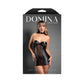 Fantasy Lingerie DOMINA Zipper Chemise with Buckle Halter - Size S/M or M/L