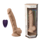 Adrien Lastic Silexd 8" Model 1 Remote Control LRS Vibrating Dildo Flesh