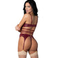 Magic Silk Exposed Kira Burgundy Kiss Two Piece Set - Size S/M or L/XL