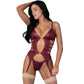 Magic Silk Exposed Kira Burgundy Kiss Two Piece Set - Size S/M or L/XL