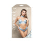 Fantasy Lingerie OPULENCE Halter Bralette & Pearl G-String - Light Blue Size S/M or M/L