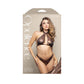 Fantasy Lingerie OPULENCE Halter Top & Crotchless Pearl Panty - Chocolate Size S/M or M/L