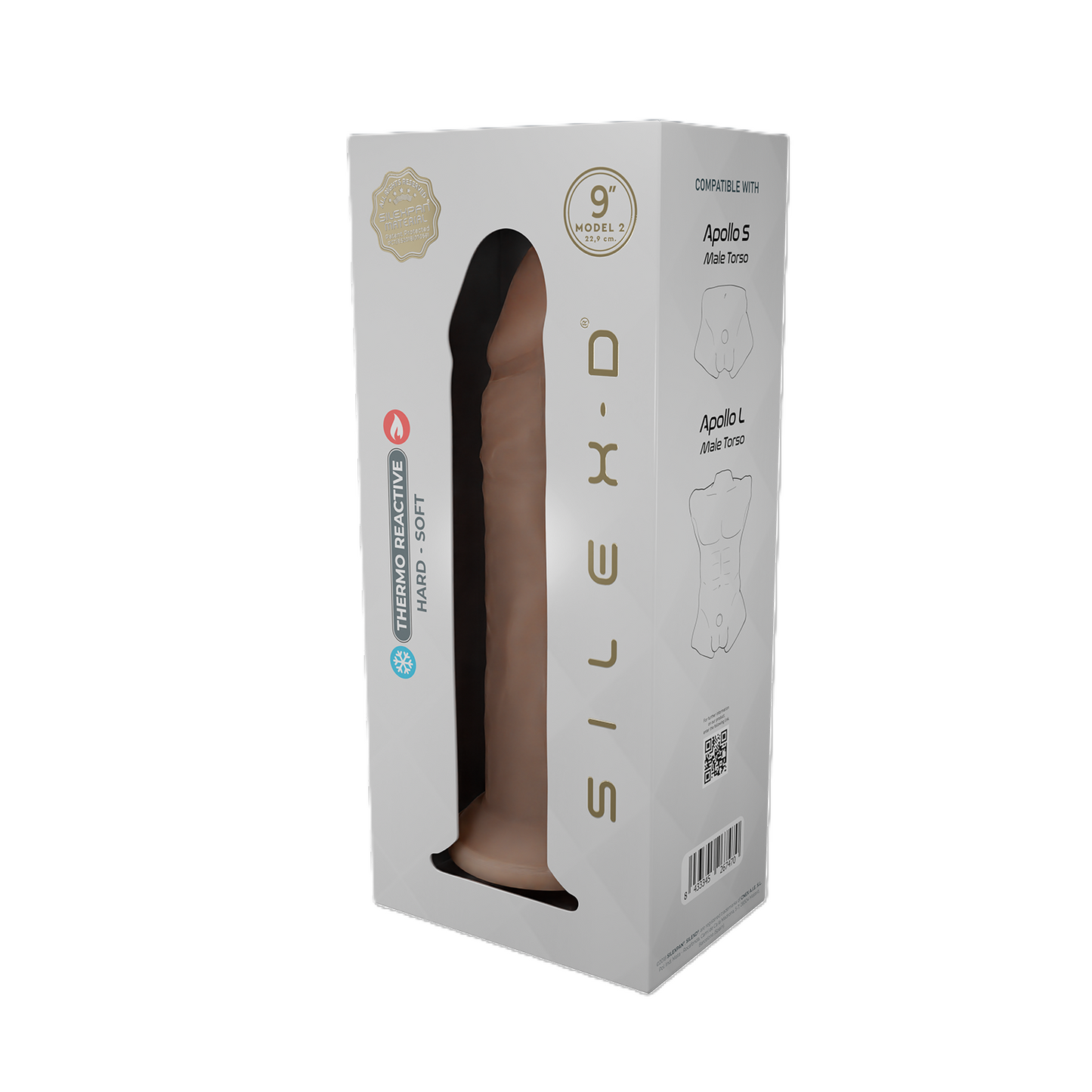 Adrien Lastic Silexd 9" Model 2 Liquid Silicone Dong Dildo Flesh