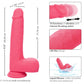 CalExotics Rumbling Thrusting Silicone Studs 7"/17.75cm Vibrating Dildo - Pink