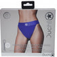 Shots Toys | OUCH! Vibrating Strap-on Panty Harness with Open Back - Royal Blue - Size XS/S