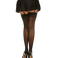 Dreamgirl Sheer Thigh Highs with Back Seam Black Size OS