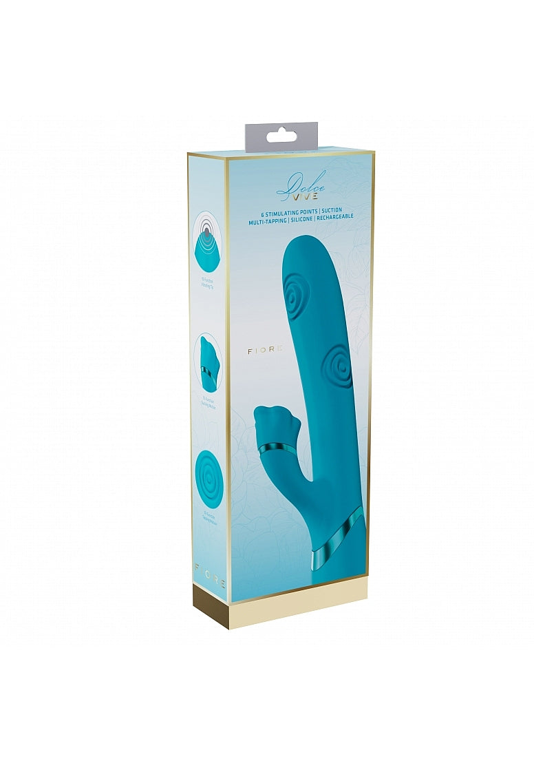 Shots Toys | VIVE Fiore Triple Motor G-Spot Air Wave Vibrating Tapping Flared Clit Stimulator Blue