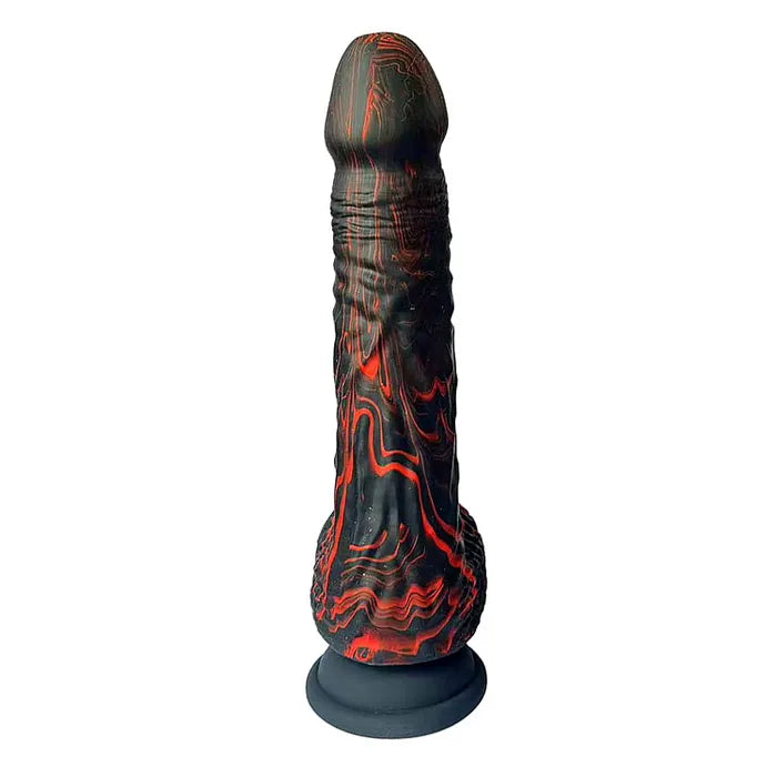 Adam & Eve THE BEDROCKER - Black/Red Thrusting Dildo with Wireless Remote
