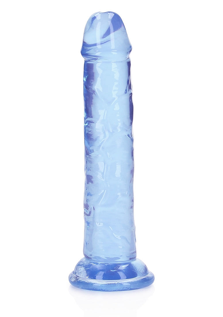 Shots Toys | REALROCK Crystal Clear 6" Straight Dildo No Balls - Blue