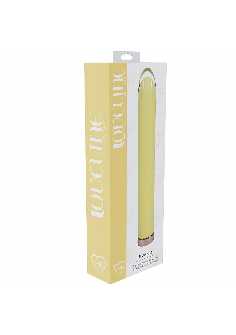 Shots Toys | LOVELINE Sparkle - 6.3" Glass Vibrator - Yellow