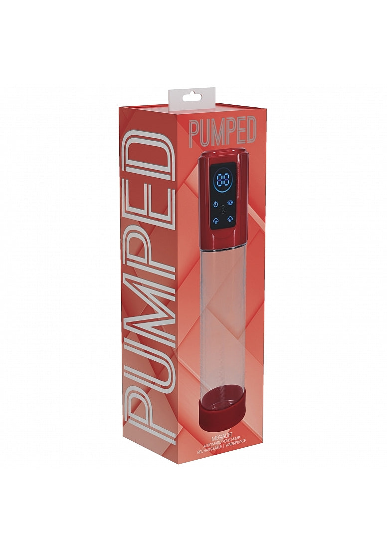 Shots Toys | PUMPED MegaLift Automatic Penis Pump - Metallic Red Auto Penis Pump