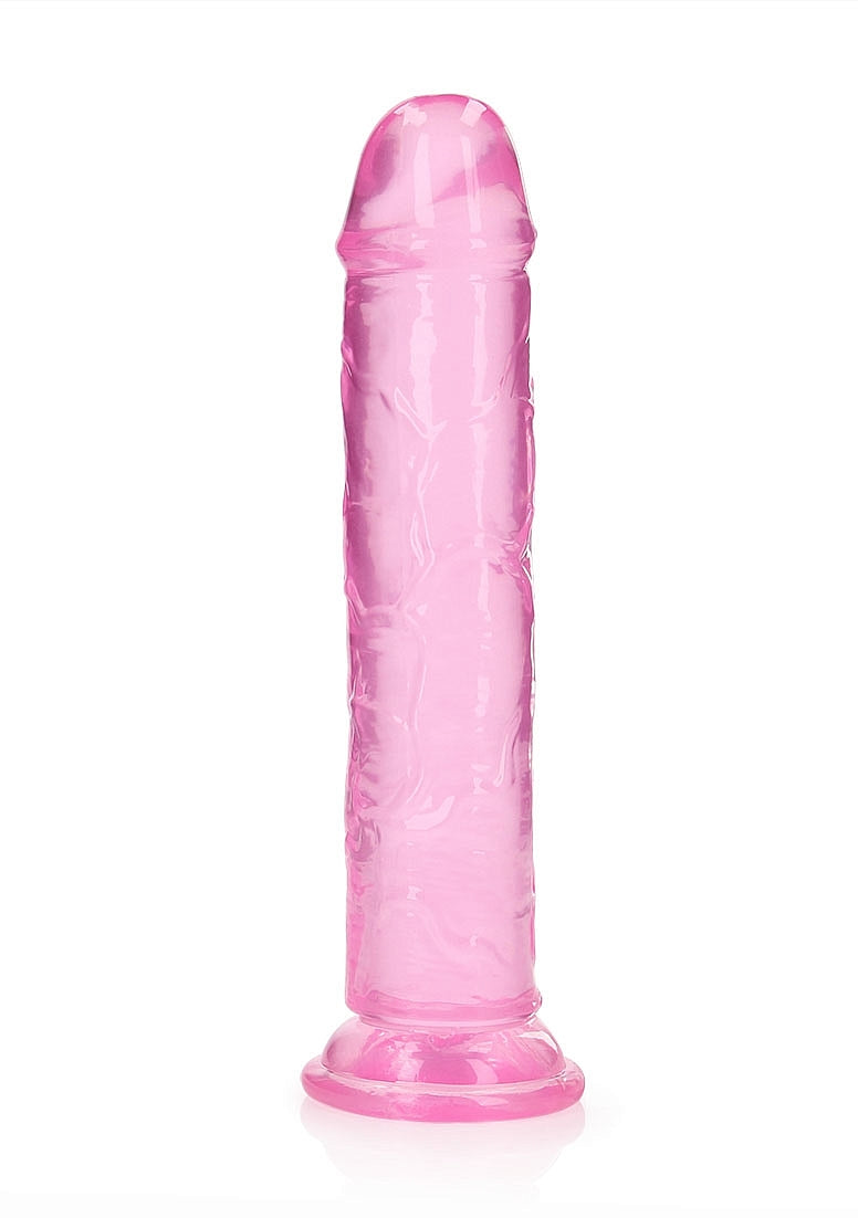 Shots Toys | REALROCK Crystal Clear 9" Straight Dildo No Balls - Pink
