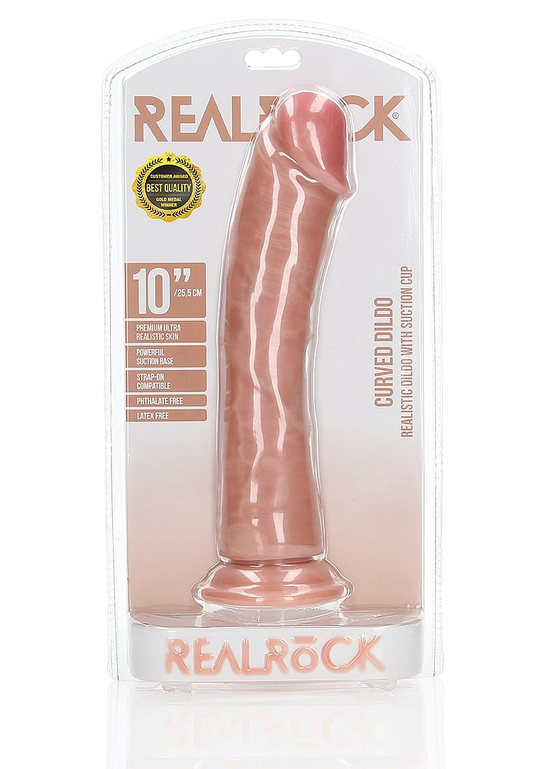 Shots Toys | REALROCK Realistic Regular Curved Dildo - Flesh 25.5cm (10") Dong