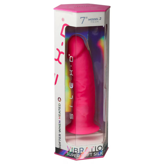 Adrien Lastic Silexd 7" Model 2 Remote Control LRS Vibrating Dildo Pink