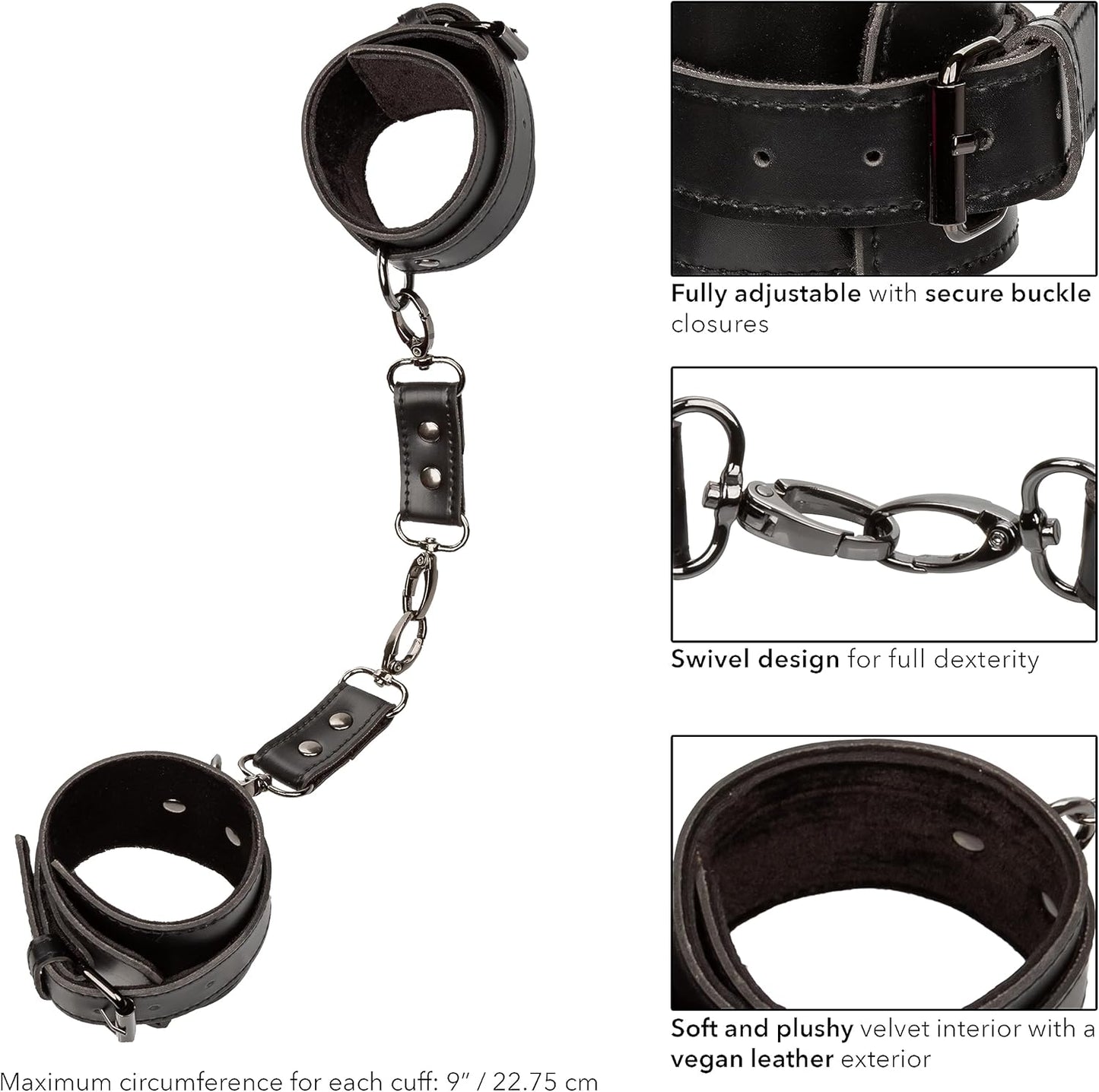 Calexotics Euphoria Collection Vegan Leather Hand Cuffs