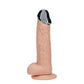 Shots Toys | REALROCK 7" Vibrating Dildo with Metal Head and Wireless Remote - Flesh