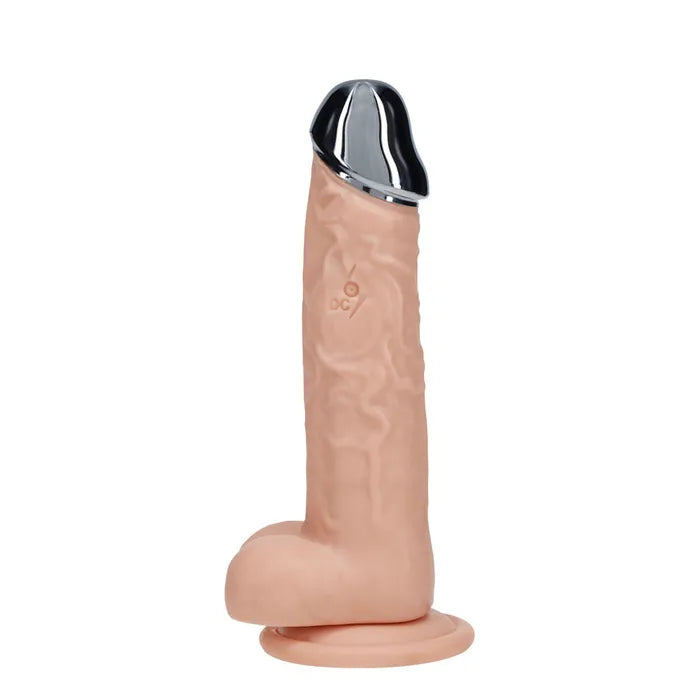 Shots Toys | REALROCK 7" Vibrating Dildo with Metal Head and Wireless Remote - Flesh