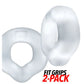 Hunkyjunk Fit Grips 2-pack Ergo-fit Cockrings Clear/Clear
