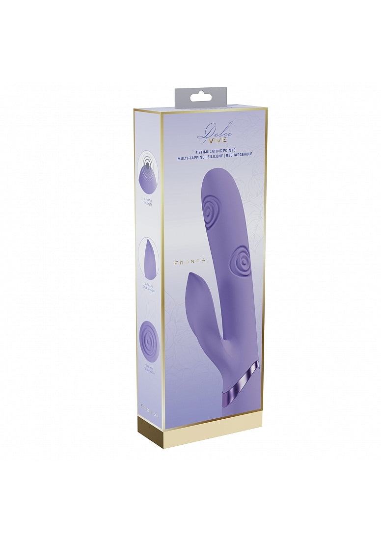 Shots Toys | VIVE Fronda Triple Motor G-Spot Vibrating Tapping Leaf Clit Stimulator Lavender