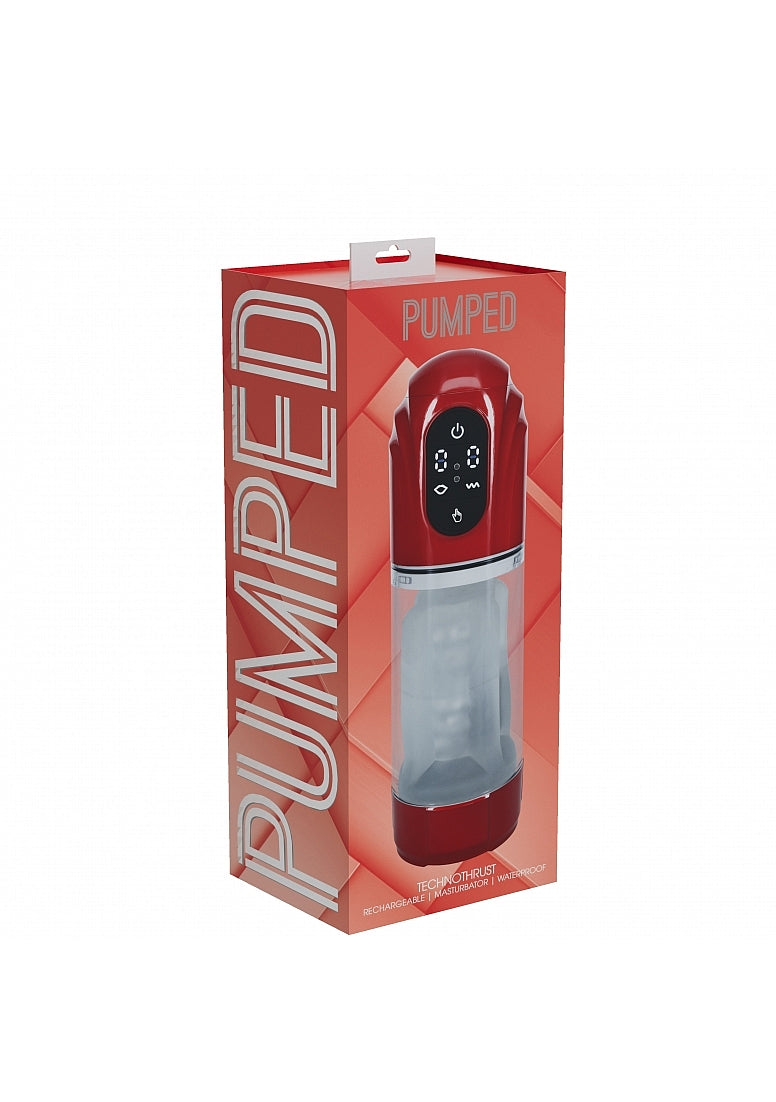 Shots Toys | PUMPED TechnoThrust Auto Masturbator Pump Metallic Red