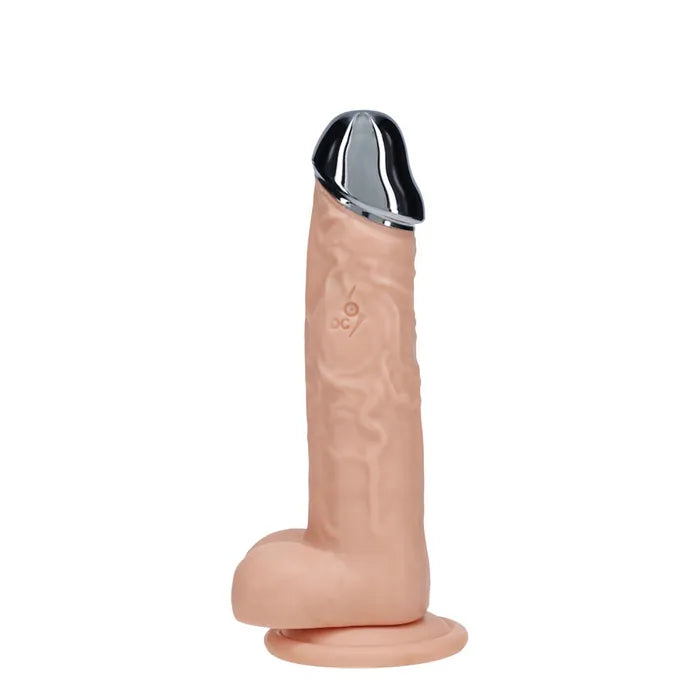 Shots Toys | REALROCK 6" Vibrating Dildo with Metal Head and Wireless Remote - Flesh